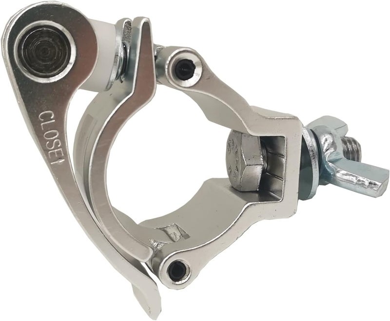 Douzime 1.49-1.57 Inch Stage Lighting Clamps Truss Clamp Heavy Duty 220 Lbs for DJ Moving Head Light Par Light Spotlight Fit 38-40mm OD Tubing (Silver Clamp 1 Piece) - Image 2